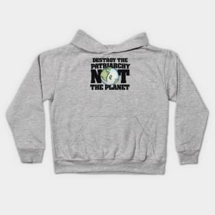 Destroy the Patriarchy not the Planet Kids Hoodie